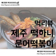 [먹리뷰]떡하니 문어떡볶이/구좌 돌담에서 먹는 특별한 즉석떡볶이