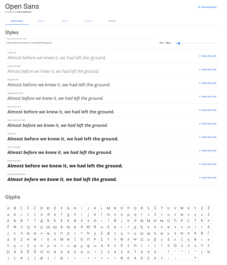 [Fonts] Google Fonts | Open Sans : 네이버 블로그