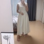 [ootd] RE_L(르엘) Basic Shirring Sleeveless Dress [Ivory] 베이직 셔링 슬리브리스 드레스