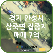 안성시 삼죽면 잡종지 470평 매매 (7억)