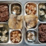 유아식 식판식 || 잡곡밥, 미소두부된장국, 대구순살스테이크, 잔멸치볶음, 깍두기 : 지콩밥상