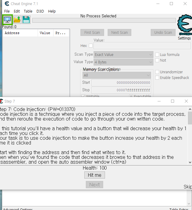 Cheat Engine / Tutorial (Step.7) : 네이버 블로그