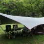 여름 캠핑 블랙코팅 자외선차단 6x5m 대형 헥사타프, 올화이트-6x5m