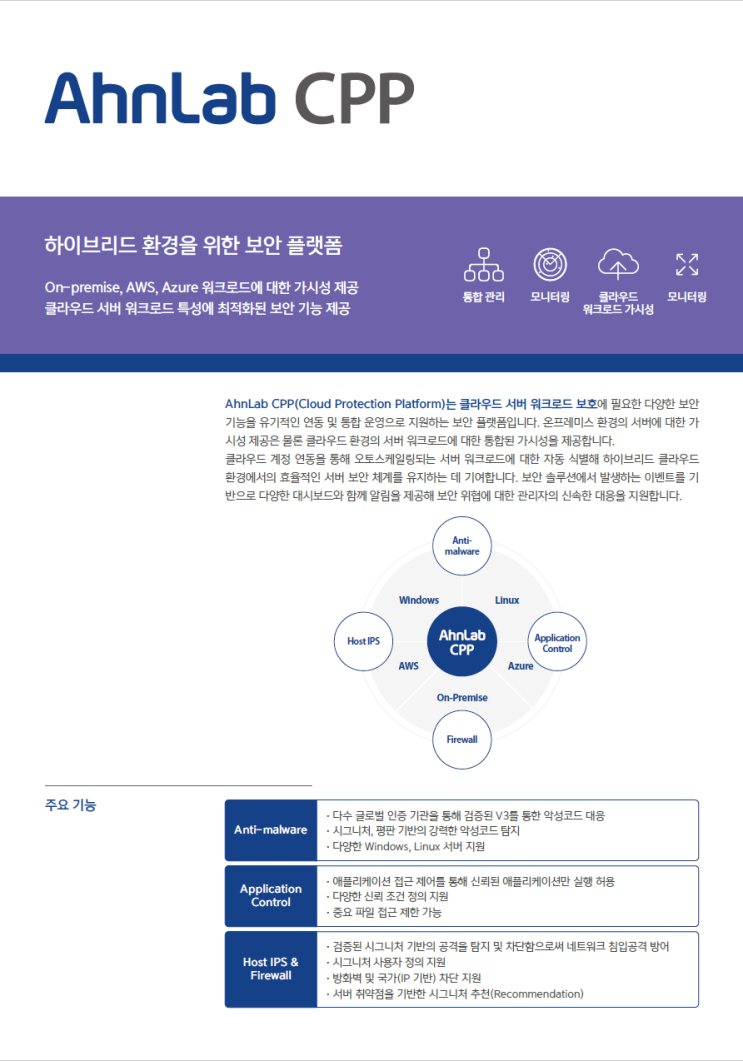 AhnLab CPP(하이브리드 환경을 위한 보안 플랫폼) : 네이버 블로그
