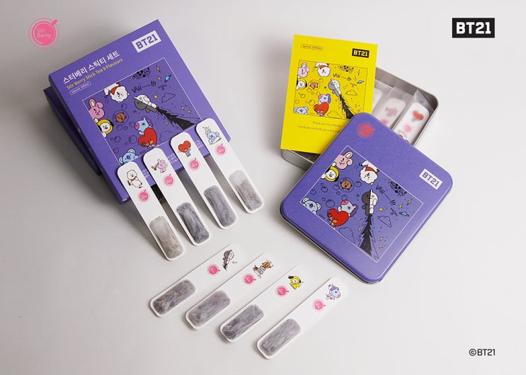 [BT21] Stir Berry Stick Tea Special Edition 스터베리 스틱티 스페셜 에디션 세트 : 네이버 블로그