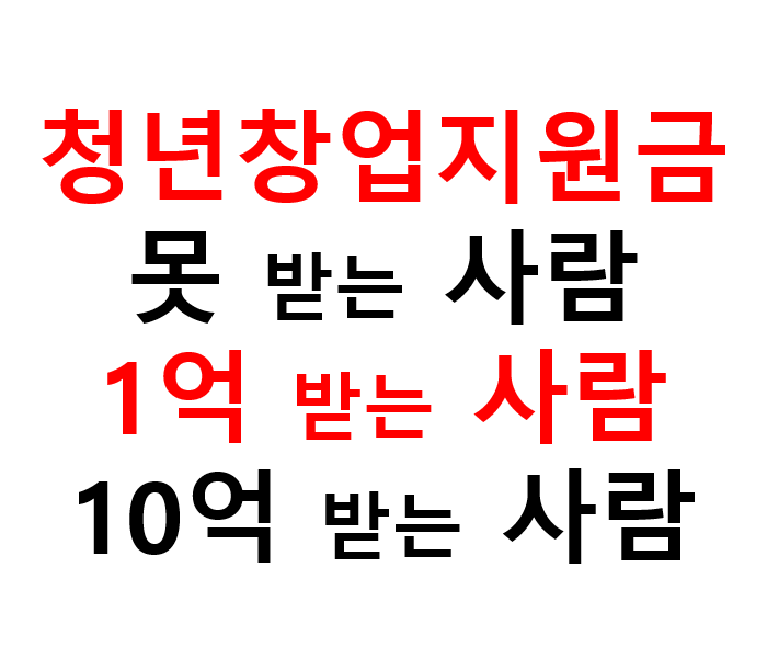 청년창업지원금 못 받는 자, 1억만 받는 자, 10억 이상 받는 자 : 네이버 블로그