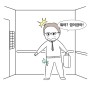 [1일1양심 만화] 엘리베이터 안에서 옷에 껌이 묻은 사연