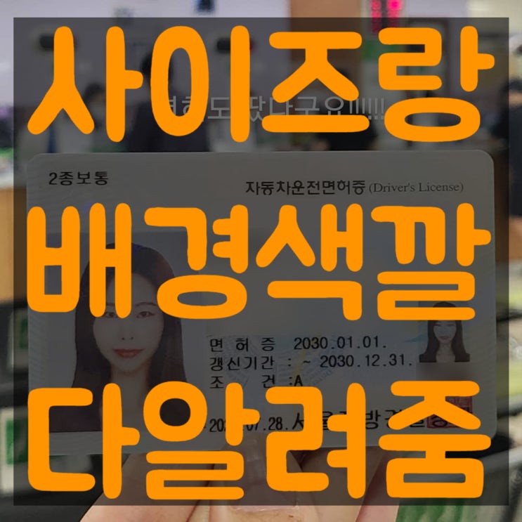 운전면허 사진 규격 배경 색깔 영문면허증 가격 다 물어보고옴! : 네이버 블로그