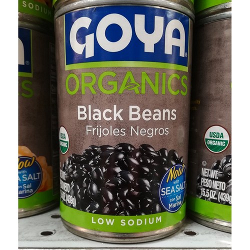 Goya (미국직배) 유기농 검은콩 통조림 4팩 Organics Black Beans low sodium 15.5oz(439g