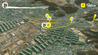 지도위의 동적인 GPS 동영상 기록, 이동경로가 스토리가 되는 Relive 앱, 트래킹 영상 감성있네! : 네이버 블로그
