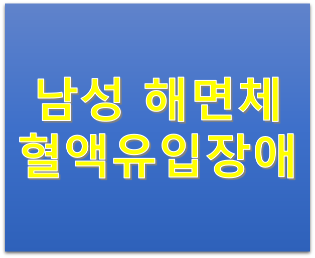 남성 발기 부전의 원인 해면체혈액유입장애 해결방법은?