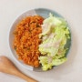 [다이어트 식단] 불닭곤약볶음밥&참깨드레싱 샐러드