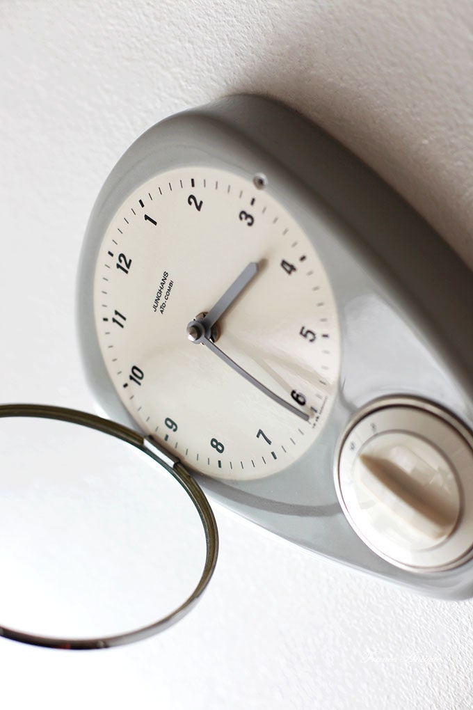 MID CENTURY ----품절-----VINTAGE WALL CLOCK 1950년대 독일빈티지 융한스 ATO-COMBI ...