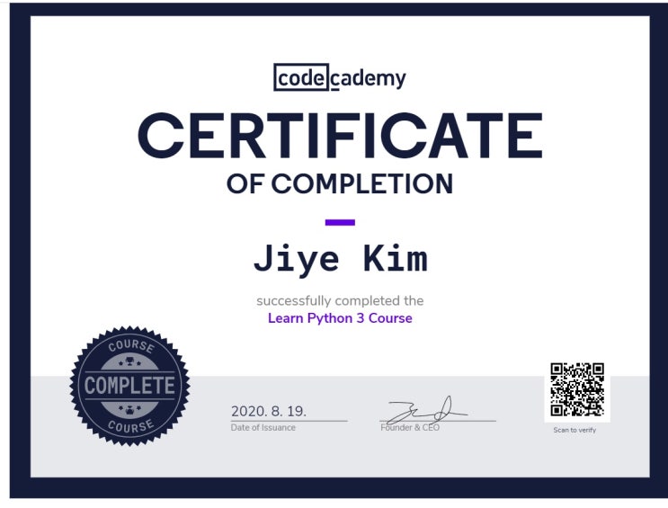 코드카데미(Codecademy) 파이썬 강의 수강 후기 (Python 3 Course) : 네이버 블로그