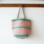 핑크 하트 무늬 가방 : 손뜨개 가방
