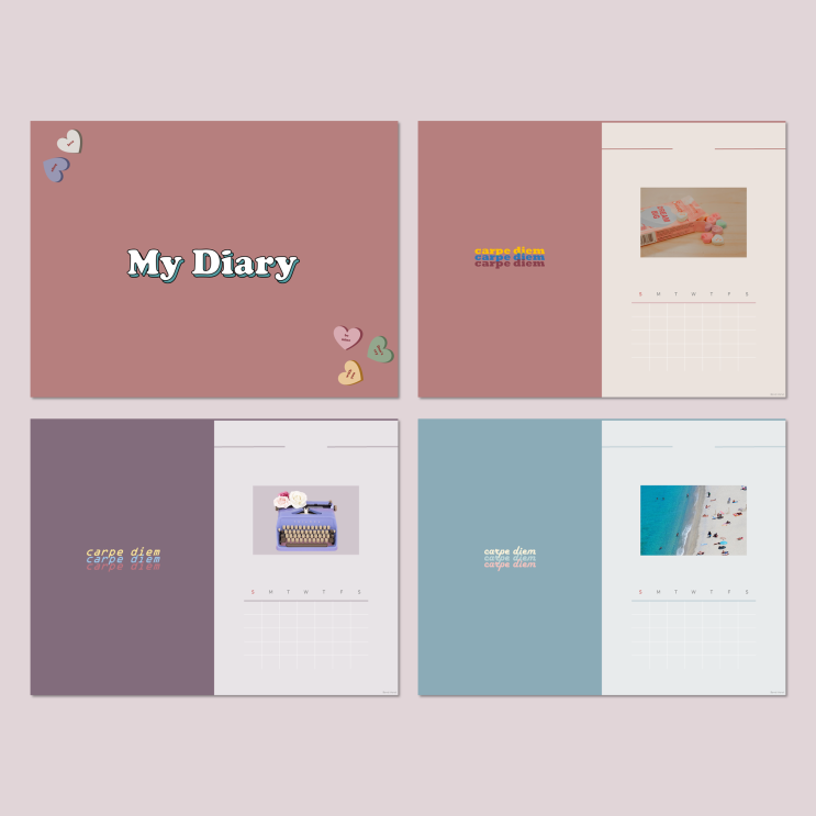 [굿노트] 만년 다이어리 속지 PDF 무료 공유 | 일기장/가로형/모눈 : 네이버 블로그