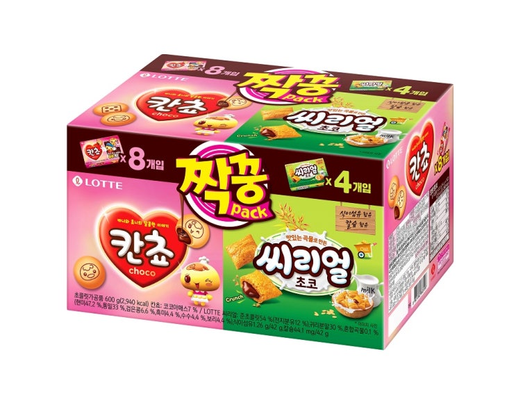 롯데제과 칸쵸 + 씨리얼 짝꿍팩 세트, 칸쵸 54g x 8p + 씨리얼 42g x 4p, 1세트 : 네이버 블로그