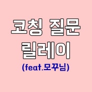 코칭 질문 릴레이 (feat.모꾸님)