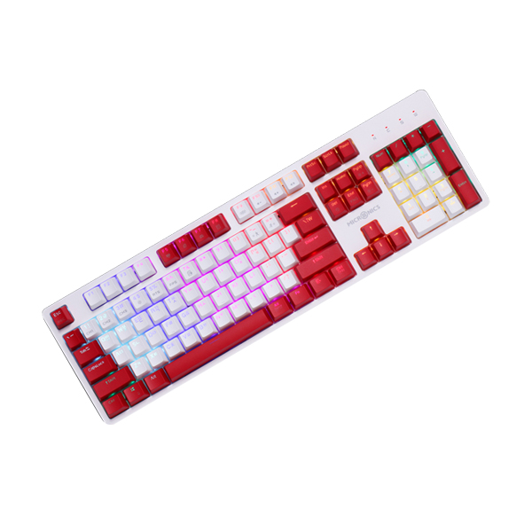 마이크로닉스 MANIC X50 4세대 광축 PBT 게이밍 키보드, MANIC X50 Gaming Keyboard, 화이트 ...