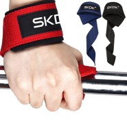 SKDK 헬스스트랩 손목보호대 리프팅 데드리프트 턱걸이 미끄럼방지 실리콘 면스트랩