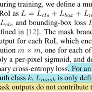 Mask R-CNN 논문에서 Mask Loss 관련 궁금한 점