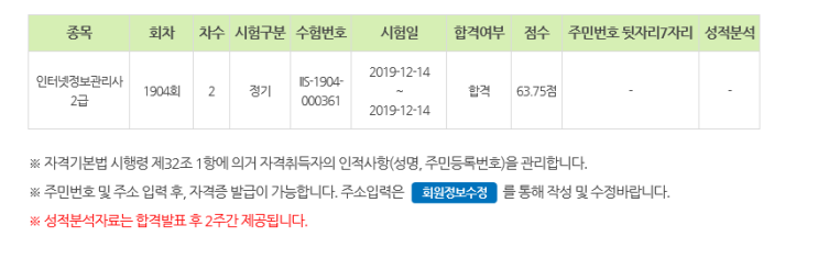 인터넷정보관리사 2급 1차 합격 후기 및 2차 합격후기 : 네이버 블로그