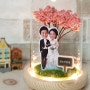 웨딩 포토테이블 결혼 대두사진 벚꽃장식 무드등
