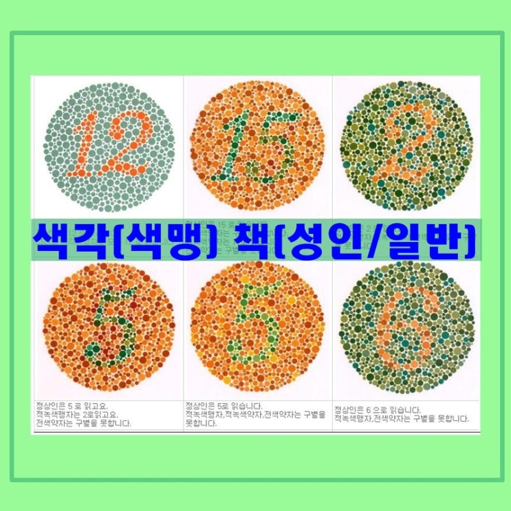 색각(색맹) 책 (성인/일반) : 네이버 블로그