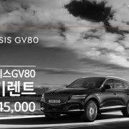 [제네시스 GV80] 장기 렌트 최저가 도전!