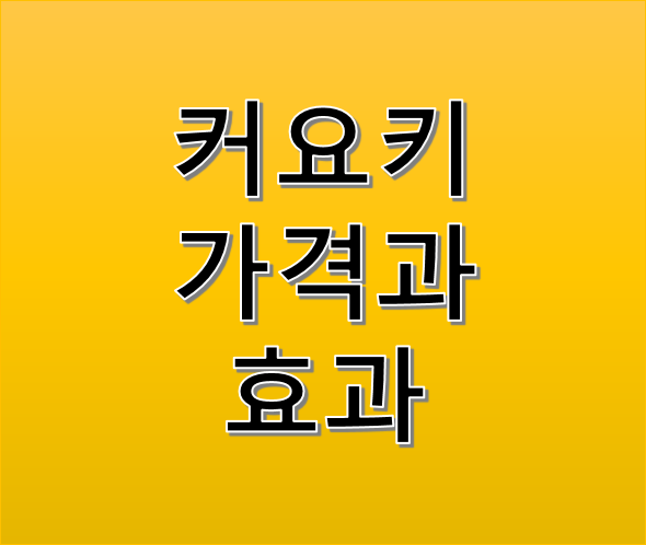 커요키 가격 및 커요키 효과 알아보니