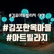 한강신도시 운양동 김포아트빌리지 야경 & 버스노선표