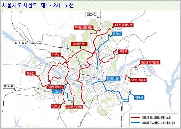 [철도망] 서울도시철도 동북부 노선 - 강북횡단선, 면목선, 동북선, 우이신설선 및 연장선 : 네이버 블로그