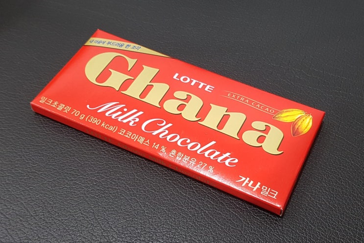 롯데 가나(Ghana) 밀크 초콜릿(초콜렛) 70g 칼로리(열량) 및 영양성분정보 (빨간 색 가나 Milk 초코렛) : 네이버 블로그