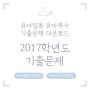 2017학년도 공립 유치원 교사 임용 후보자 선정 경쟁시험 / 유아임용 유아특수 기출