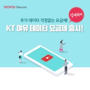 추가 데이터 걱정없는 업계최저 KT 알뜰폰 신규요금제 출시 - 여유텔레콤(YEOYOU Telecom)