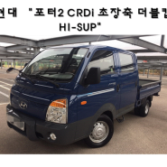 [진도중고차] 현대 "포터2 CRDi 초장축 더블캡 HI-SUP" 성능좋고 가격좋은 화물차!