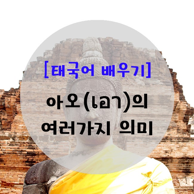 [태국어핵심단어] 아오(เอา)의 여러가지 뜻 공부하기 : 네이버 블로그
