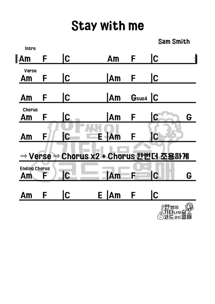 Stay with me - Sam Smith  Fingerstyle Guitar TAB + Chords Tutorial 