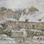 까미유 피사로(Camille Pissarro) - Farm at Montfoucault, Snow Effect. 1876