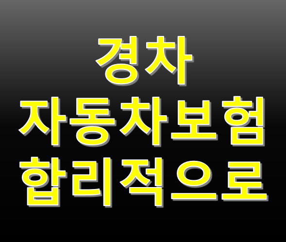 경차 자동차보험료 합리적으로 알아보는 방법