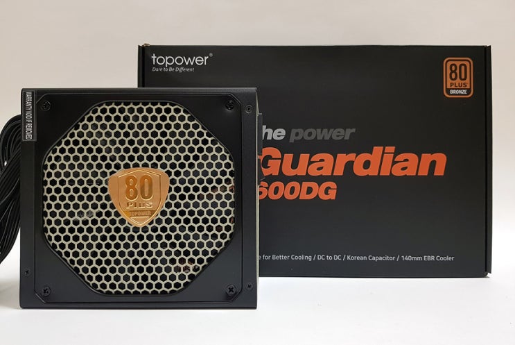 든든한 보급형 파워서플라이 topower Guardian TOP-600DG Single Rail 80PLUS BRONZE ...