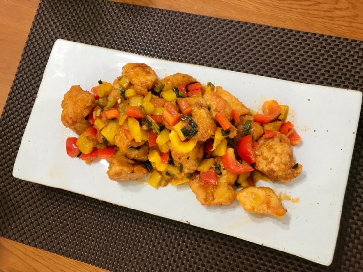 [홈메이드 굴간장으로 맛을 낸] 닭가슴살로 깐풍기 만들기, 오늘은 치킨데이 : 네이버 블로그