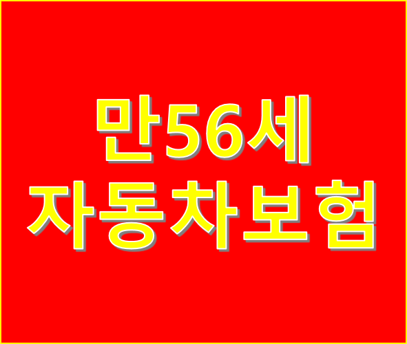 만56세미만(50세51세52세53세54세55세) 자동차보험료 싼 곳 알아보는 방법