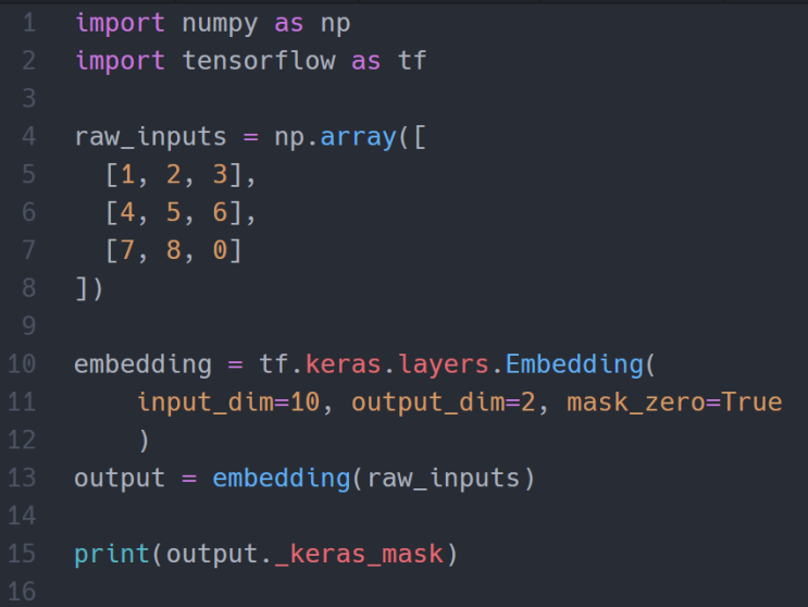 tensorflow tf.keras.layers.Embedding()._keras_mask : 네이버 블로그