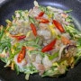 싱싱한 (생물)오징어 요리/해물부추전 오징어볶음요리