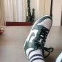 나이키 덩크 하이 SP 스파르탄 그린,NIKE DUNK HI SP Sparten Green 235