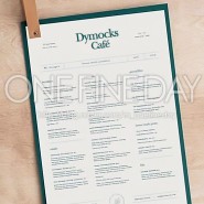 메뉴판 디자인하기]디저트 카페 메뉴판 디자인 추천! 레스토랑 메뉴판 제작 패턴 " Dymocks"