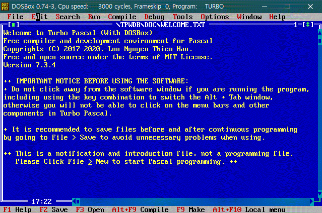 [Pascal] 터보파스칼... Hello World! : 네이버 블로그