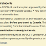 캐나다 입국허용 - 유학생에게 10월 20일부터 (2020년 10월 기준)