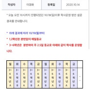 [거제상동초등학교] 거제상동초 등교 일정표